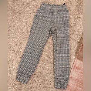 Zara Monochrome Houndstooth Trousers
